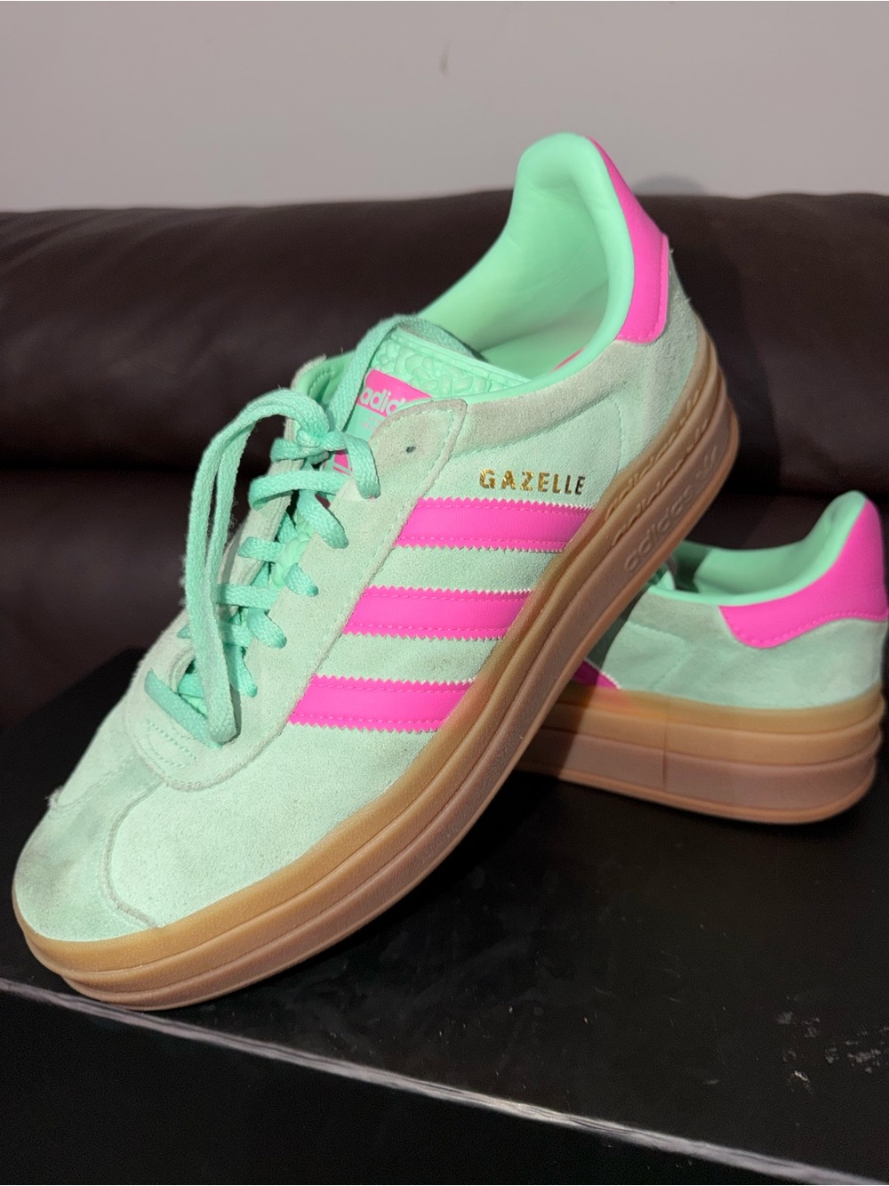 Adidas Gazelle Women’s Bold Shoes (Size: 10).